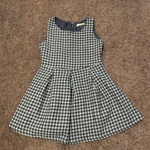 Park Girl Tweed Gray and White Patterned Dress